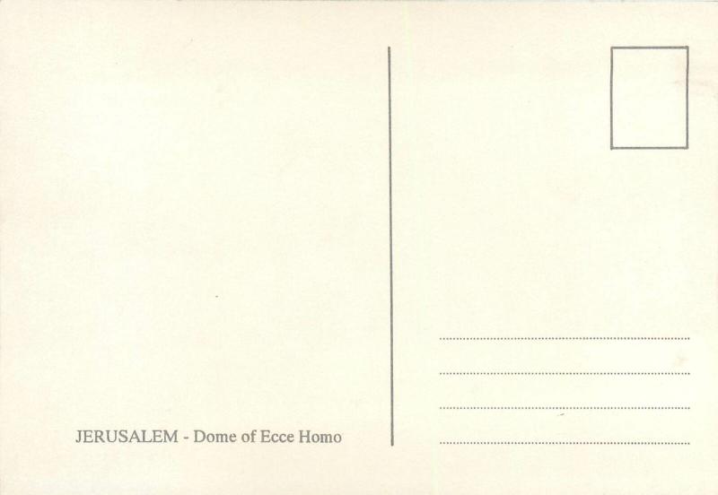 Jerusalem Dome of Ecce Homo postcard