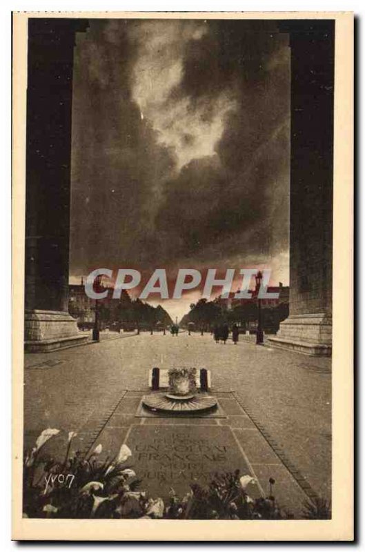 Postcard Old Paris while strolling Tomb of the Unknown Soldier