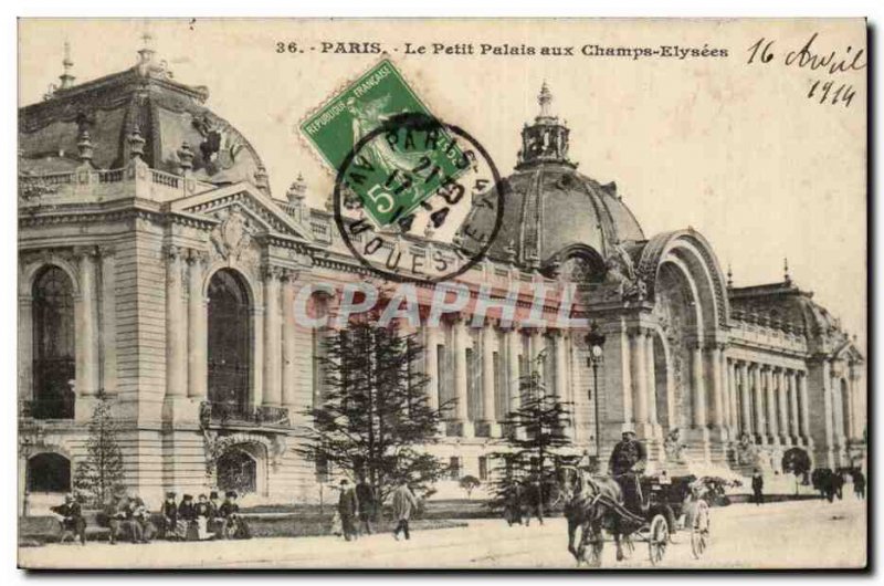 Paris Old Postcard The palace axu Champs Elysees