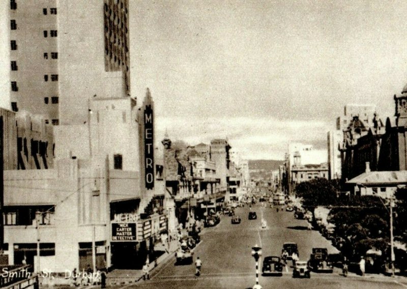 1920's Smith St, Durban Cape Town South Africa Postcard P104