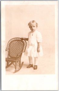 Cute Little Girl White Dress And Black Shoes Postcard