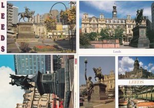 Leeds Black Prince Statue By Norwich Union & Kirkgate Market Buses 4x Postcard s