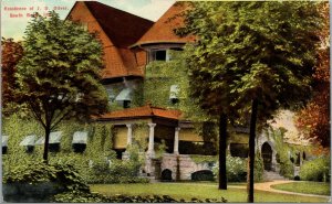 Two Postcards Residence of J.D. Oliver in South Bend, Indiana~132771