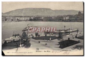 Old Postcard Geneva Port Boat