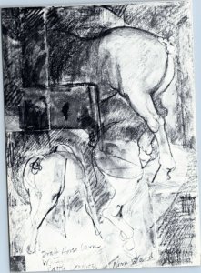 postcard Iowa Artists -   Belgian Mare at Cattle Congress