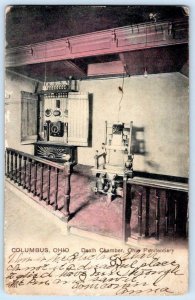 1907 DEATH CHAMBER OHIO STATE PENITENTIARY COLUMBUS ELECTRIC CHAIR HAND COLORED