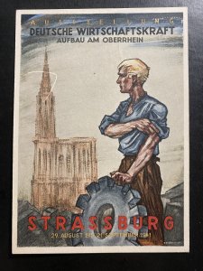 1941 Strassburg Germany Propaganda Postcard first day cover Work festival