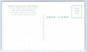 Canton OH Linway Diner Restaurant Postcard Ohio