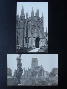 Gloucestershire 2 x NORTHLEACH CHURCH St Peters & St Pauls Old RP PC by W.J.Butt