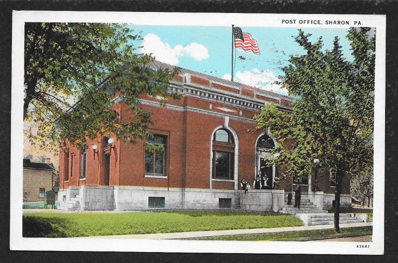 Post Office Building Sharon PA Used c1930