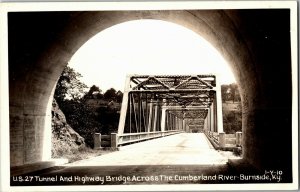 RPPC Tunnel, Hwy 27 Bridge Across Cumberland River Burnside KY Vtg Postcard A38