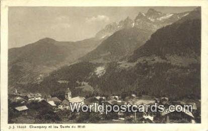 Champery Dents du Midi Swizerland Unused 