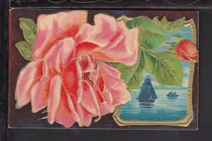 Flower,Sailboat Postcard 