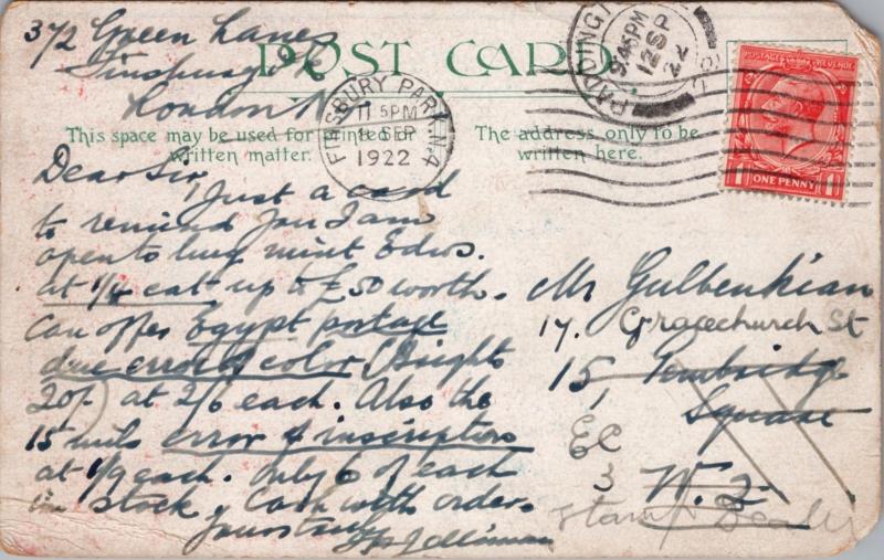 Find Sir Percy Scott Torpedo Navy Sailors 1922 John Wells Postcard D40 *As Is