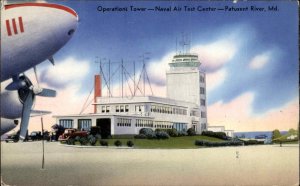 Patuxent River Maryland MD Naval Air Test Center Operations Tower Vintage PC