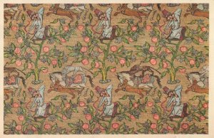 Persian Gold Brocade Art Postcard - 17th Century Metropolitan Museum Collotype