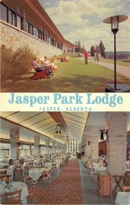 Jasper Alberta Canada 1960s Postcard Jasper Park Lodge Resort Multiview