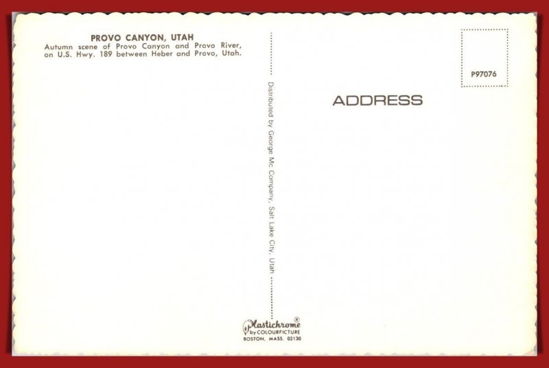 Utah, Provo - Canyon & River - [UT-093X]