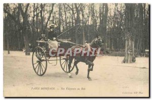 Old Postcard Socialite Paris Our elegant wood Horse Taxi Automotive TOP