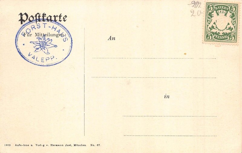 A121 Germany Forsthaus Valepp Restaurant vintage postcard