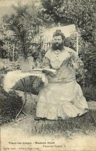 Transvestite Clémentine Delait, Bearded Lady Reading (1905) Thaon-les-Vosges
