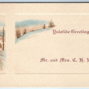 c1920s C.H. Everman Family Yuletide Christmas Greetings Card House Trade C51