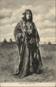 Native American Indian Woman Min-Ne-Ha-Ha George Cornish Arkansas City PC