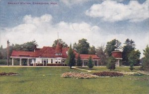 Railway Station Charlevoix Michigan 1908