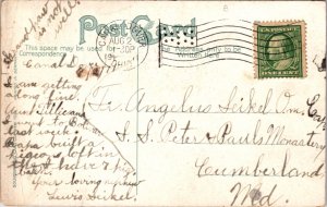 Postcard Third Street in Canal Dover, Ohio