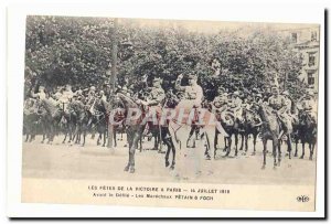 The celebrations of victory in Paris July 14, 1919 Old Postcard Before the pa...