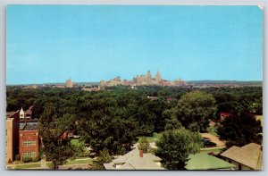 Tulsa Oklahoma~Air View Skyline Covered By Trees~Vintage Postcard