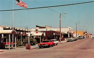 FORT BRAGG, CA California  FRANKLIN STREET SCENE  Post Office~Florist  Postcard