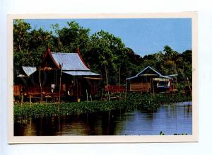 196749 Thailand floating residencial-houses old postcard