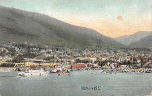 Nelson BC Canada Birds Eye View Vintage Postcard AA75038