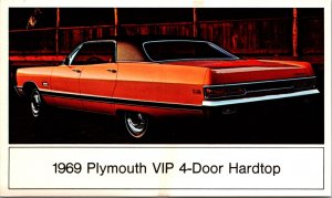 Postcard 1969 Plymouth VIP 4-Door Hardtop