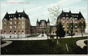 High School Tacoma WA Unused Vaughan Postcard F54