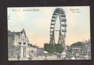 WIEN AUSTRIA LUSTPIEL THEATER RIESENRAD AMUSEMENT PARK VINTAGE POSTCARD