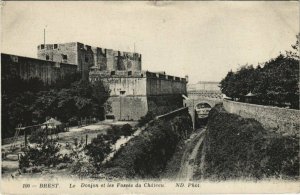 CPA BREST - Le Donjon et les Fossés du Chateau (143801)
