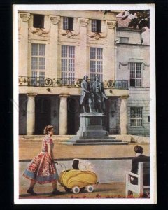 227479 GDR GERMANY Weimar monument to Goethe and Schiller old russian postcard