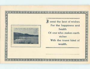 Div-Back WEST SHORE IN LOCH SHELDRAKE Stamp On Postcard - Fallsburg NY HM5937