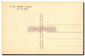 Old Postcard Paris Eiffel Tower View of the Trocadero Rhinoceros