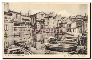 Old Postcard Les Martigues Quai Brescon The Mirror