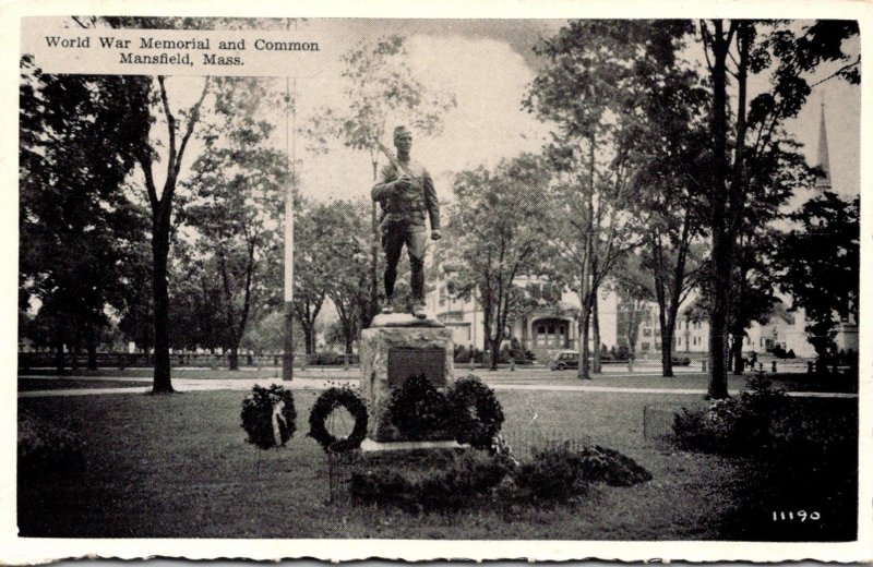 Massachusetts Mansfield Common and World War Memorial Dexter Press