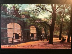 Vintage Postcard 1907-1915 Bear Pits Zoo Cincinnati Ohio (OH)