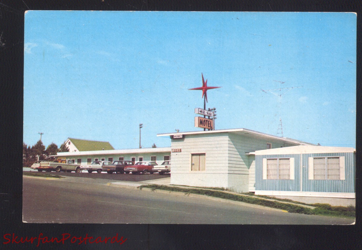 Watford City North Dakota Hillside Motel 1960'S Cars Advertising