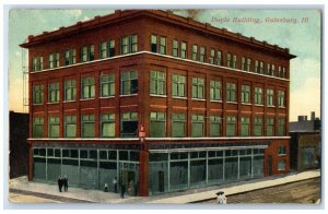 1912 Dayle Building Street View Street View Galesburg Illinois IL Postcard