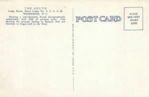 PC CPA FREEMASONRY, WASHINGTON D.C. , NAVAL LODGE, SOUTH, Postcard (b16083)