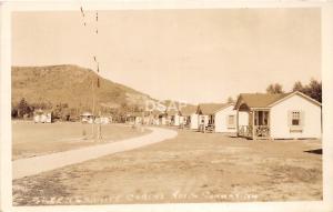 B8/ North Conway New Hampshire NH Photo RPPC Postcard c20s Green Granite Cabins