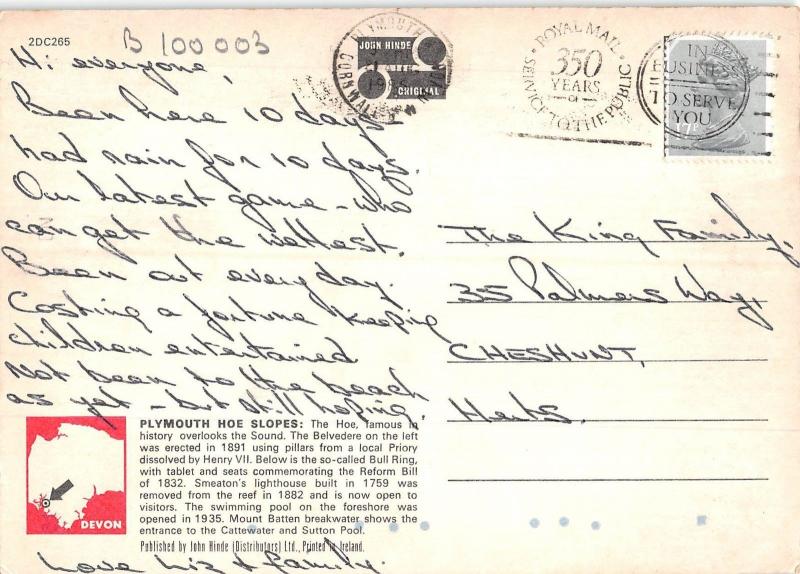 B100003 the hoe terraces plymouth devon uk