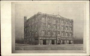 Clinton IA Turner Bldg Architect Rendition c1910 Real Photo Postcard